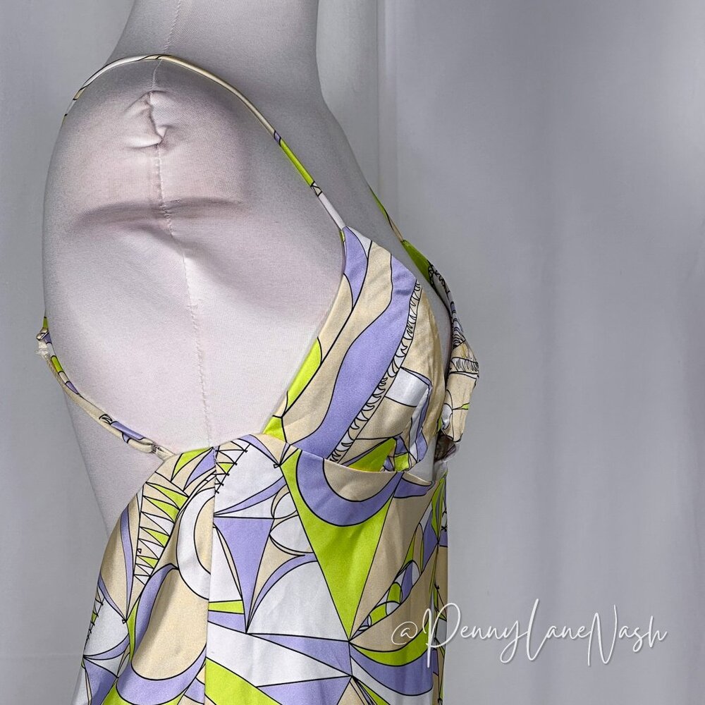 Zara Cutout Satin Effect Multicolored Mini Dress - Picture 8 of 13